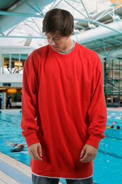 long sleeve tall tee swim shirt